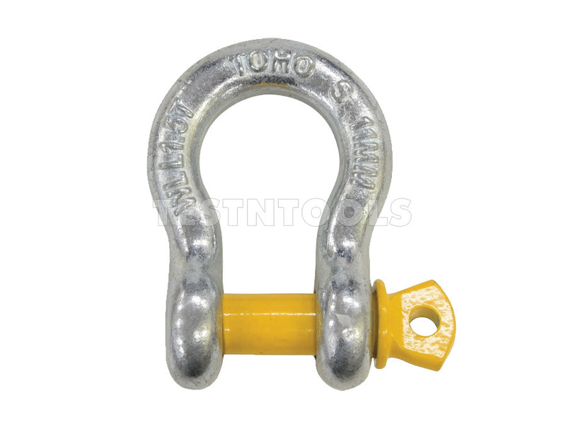 1.5T Grade S Lifting Bow Shackle - 11mm Galvanised - GSSB11-1.5T