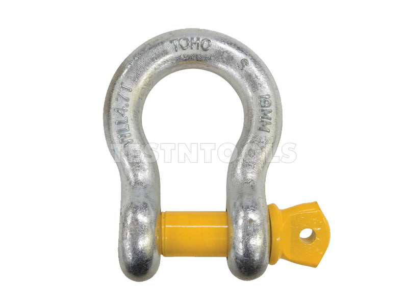 4.7T Grade S Lifting Bow Shackle - 19mm Galvanised - GSSB19-4.7T