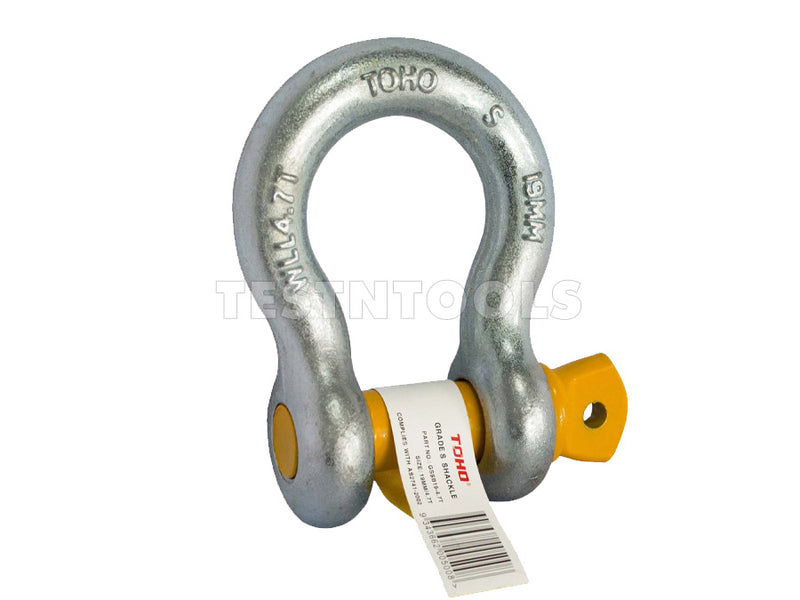 6.5T Grade S Lifting Bow Shackle - 22mm Galvanised - GSSB22-6.5.T