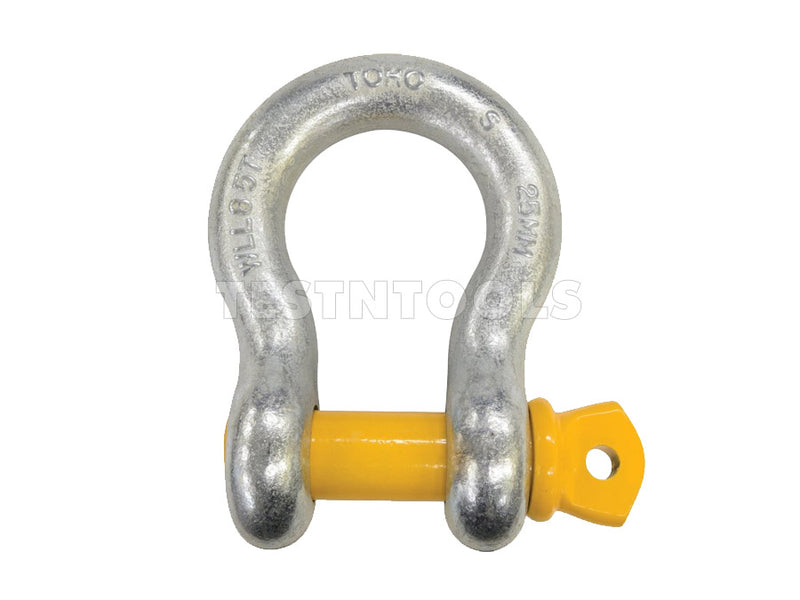 8.5T Grade S Lifting Bow Shackle - 25mm Galvanised - GSSB25-8.5.T