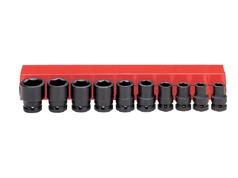 AmPro Air Impact Socket Set 1/2" Drive 10mm - 22mm 6PT 10 Piece SOCS-A5605