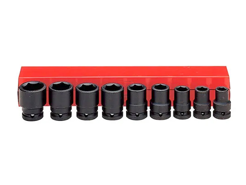 AmPro Air Impact Socket Set 1/2" Drive 3/8" - 7/8" 6PT 9 Piece SOCS-A5610