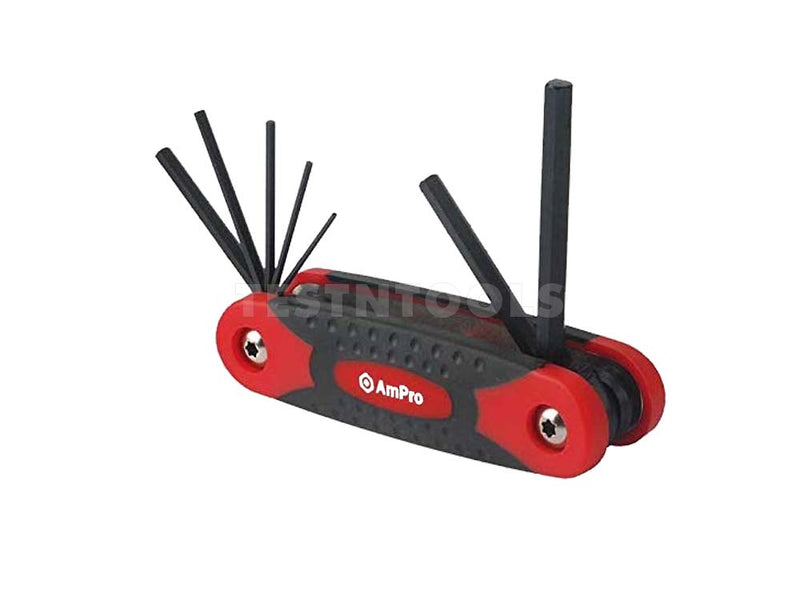 AmPro Folding Hex Key Set 1.5mm - 6mm 7 Piece WREH-T22993
