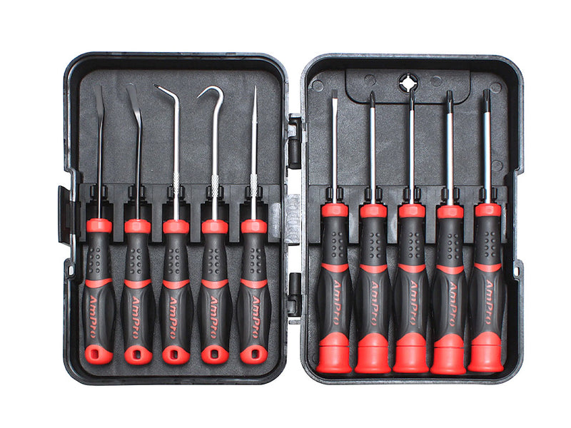 AmPro Pick and Precision Screwdriver Set 10 Piece HOOP-T32149