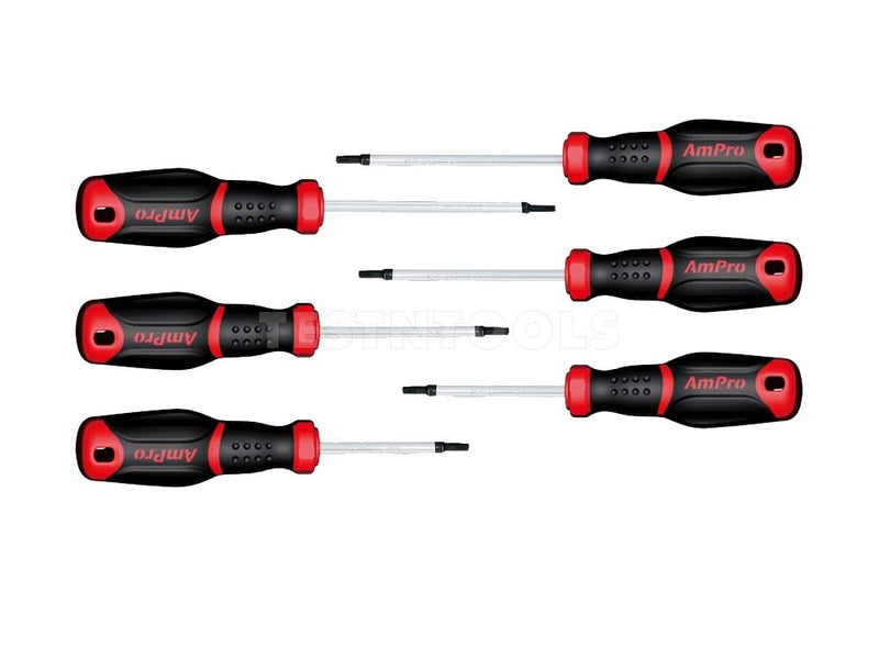 AmPro Screwdriver Set Power Grip Star T10 - T30 6Pc SCR-T32799