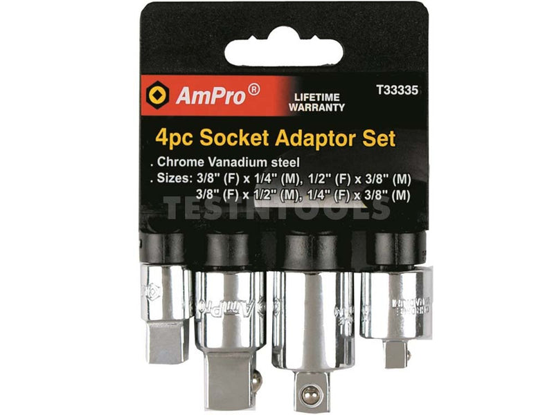 AmPro Socket Adapor Set 4Pc SOCA-T33335