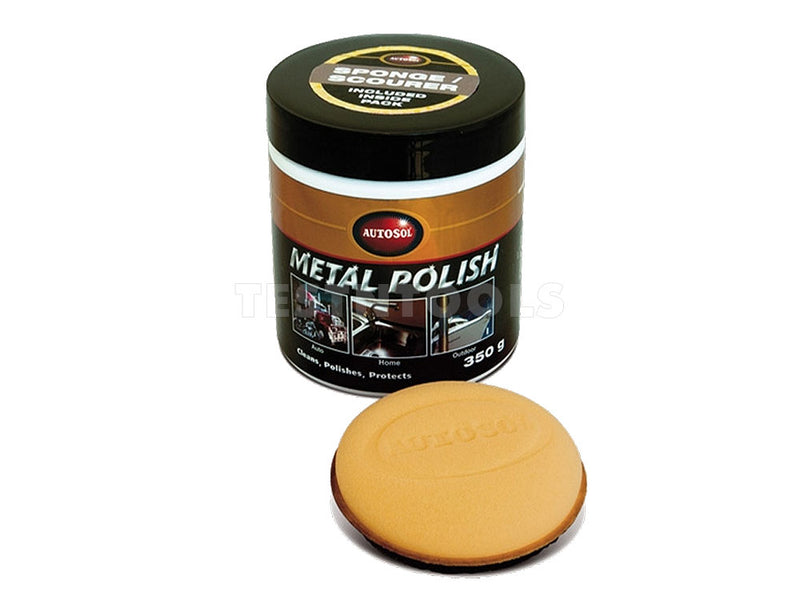 Autosol Metal Polish With Scourer Sponge 265ml (350g) POLM-1035