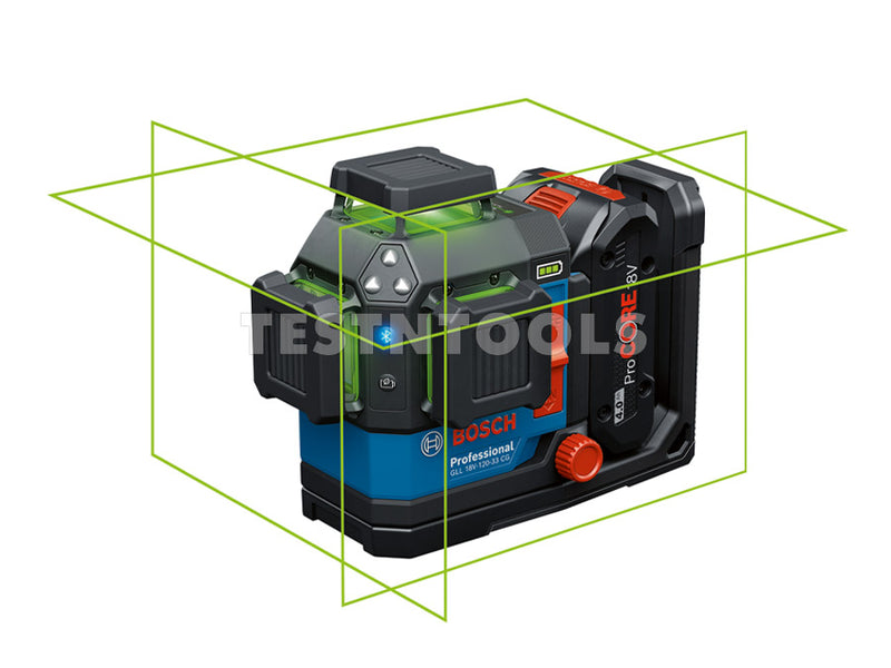 Bosch 18V 4.0Ah Laser Level with Range Finder Kit GLL18V-120-33CG + GLM50-27CG