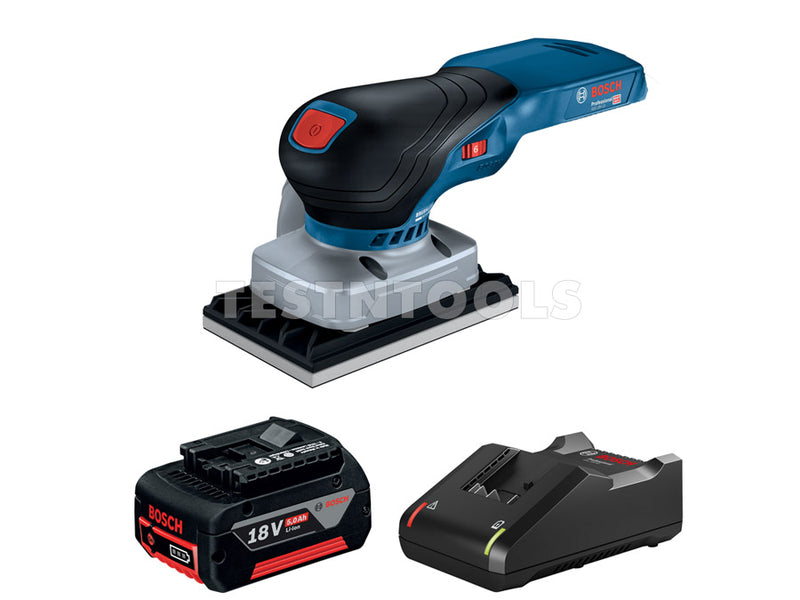 Bosch 18V 5.0Ah Brushless Orbital Sander Kit GSS18V-13+GBA+GAL