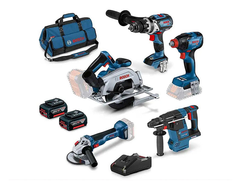 Bosch 18V 5pc 5.0Ah Brushless Combo Kit 0615990N3D