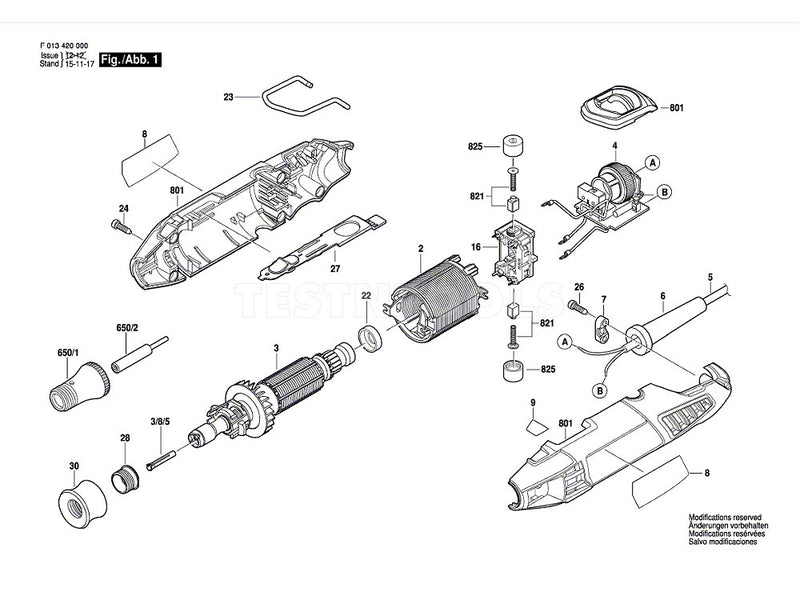 Bosch 4200 Spare Part Number 16 - Brush Holder 2610017151