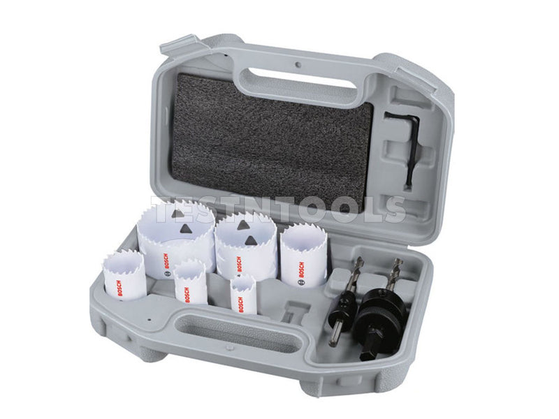 Bosch Bi-Metal Hole Saw Set Multi Material Threaded 20-64mm 9 Piece