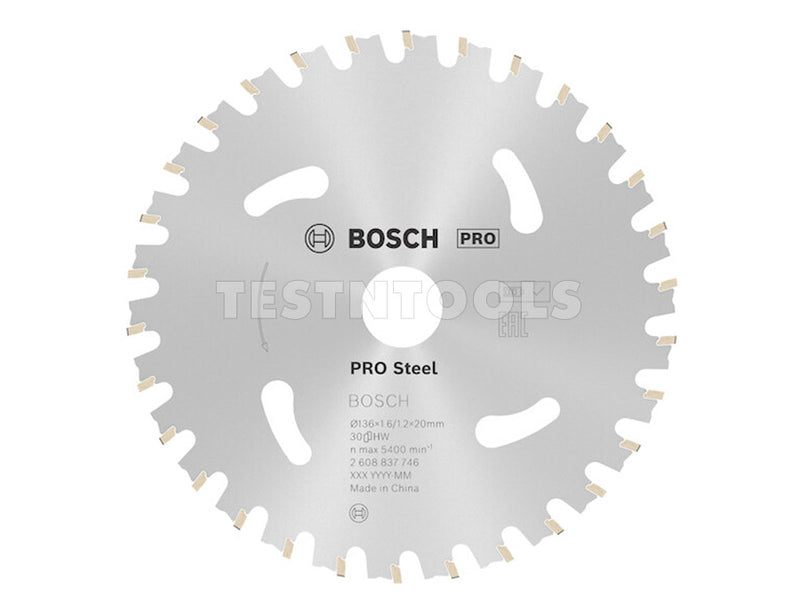 Bosch Circular Saw Blade Pro for Steel 136mm 30T