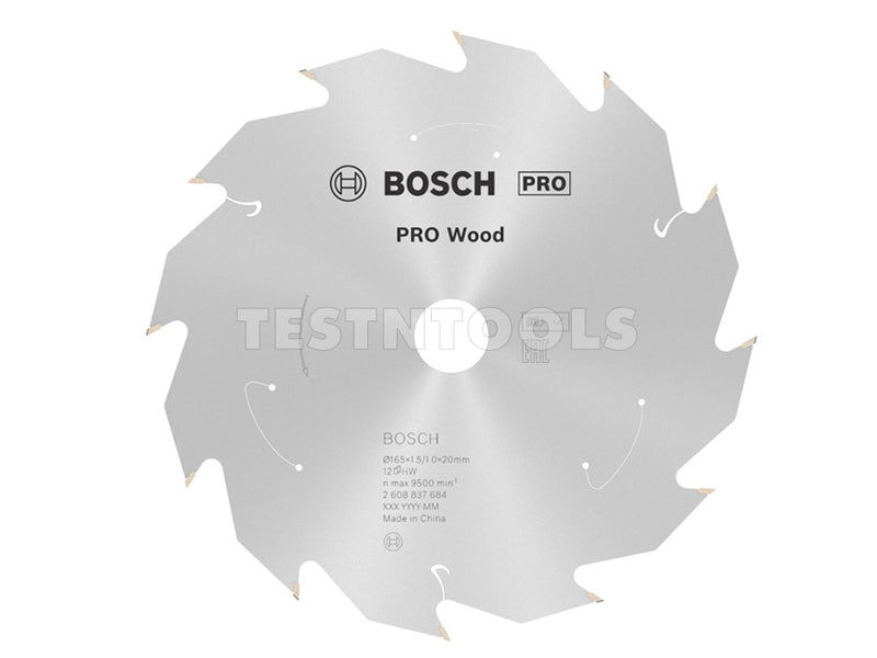 Bosch Circular Saw Blade Pro for Wood 165mm 12T