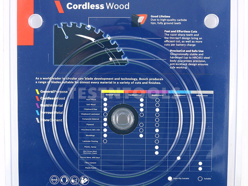 Bosch Circular Saw Blade for Wood 165mm 6.5" 24T 2608840003