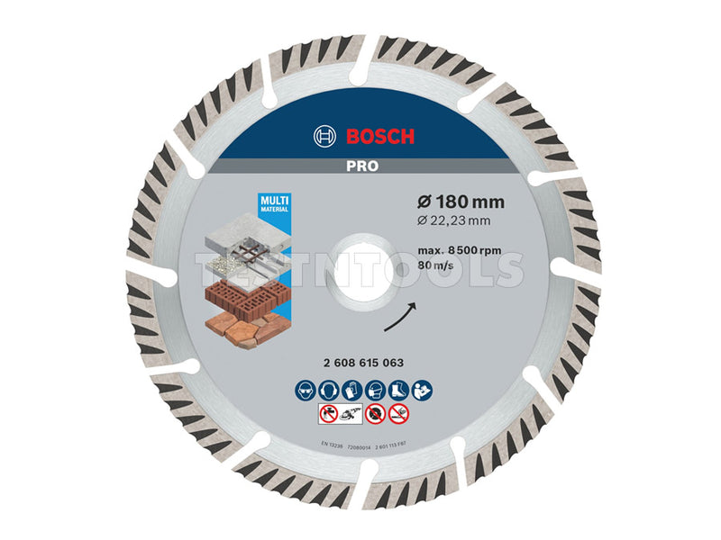 Bosch Diamond Cutting Disc Pro Multi Material 180mm