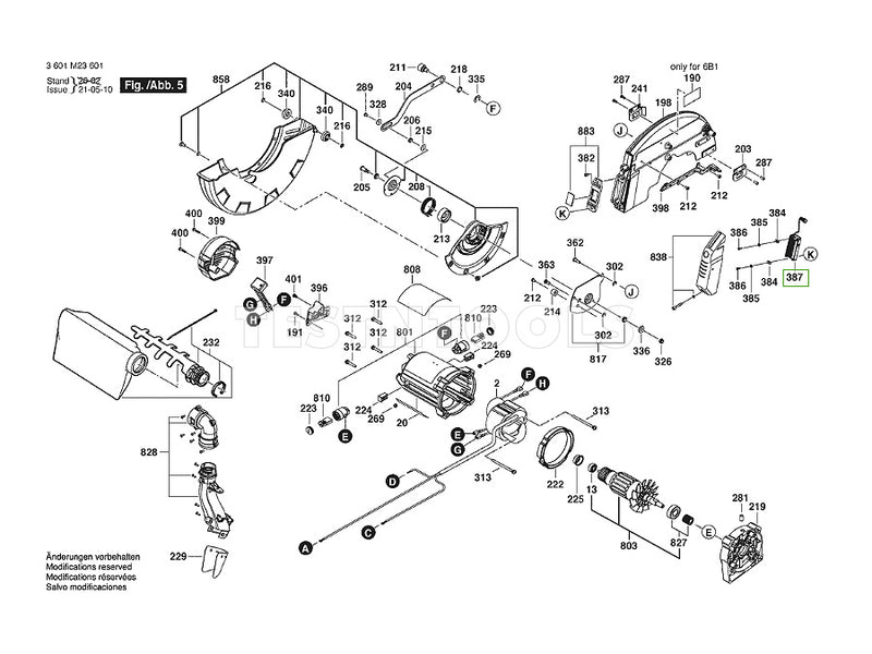 Bosch GCM12GDL Spare Part Number 387 - Laser Module