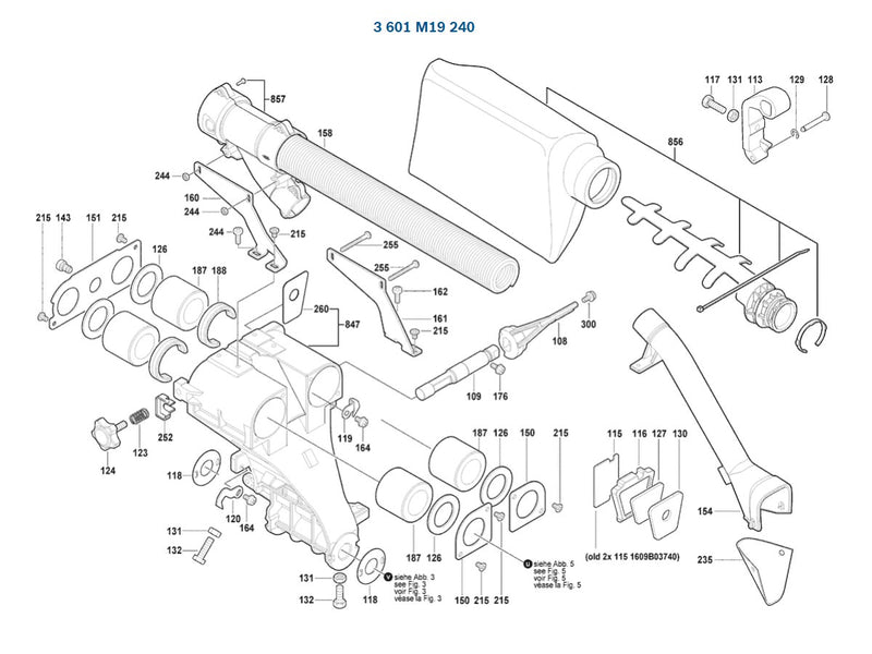 Bosch GCM8SDE GCM12SDE Spare Part Number 856 Dust Bag