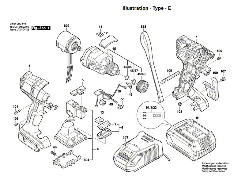 Bosch GDX18V-EC GDR18V-EC Spare Part Number 4 - Electronic Module