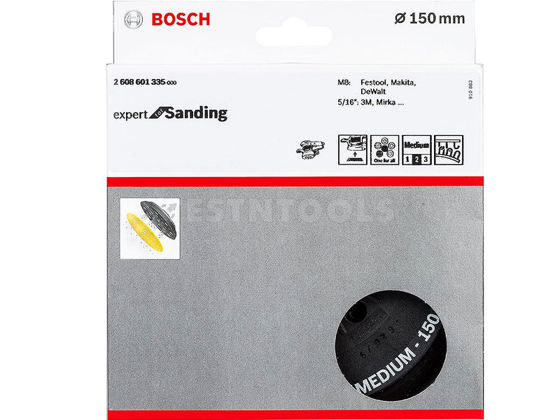 Bosch GET75-150 Spare Part - Hook And Loop Backing Pad 150mm Medium 2608614075