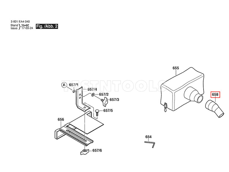 Bosch GHO16-82D Spare Part Number 658 - Adapter Module