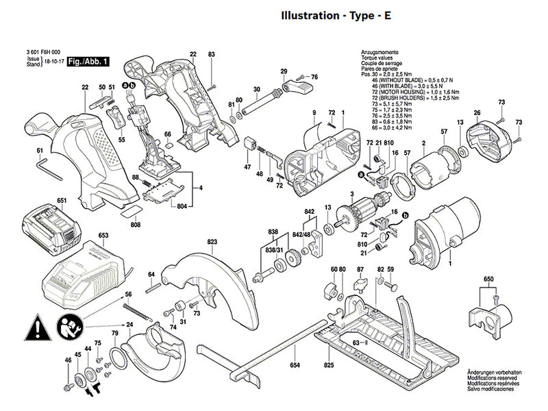 Bosch GKS18V-LI Spare Part Number 654 - Edge guide
