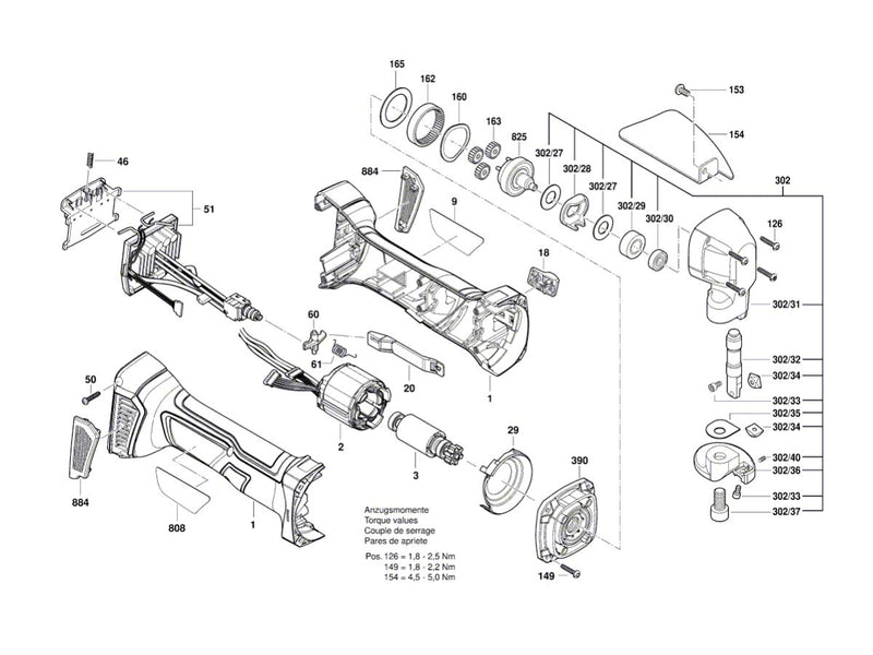 Bosch GSC 18V-16 Blade Spare Part Number 302/34 - 3608635009
