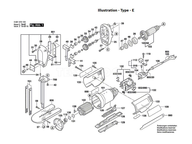 Bosch GSG300 Spare Part Number 104 - Switch 2607200286