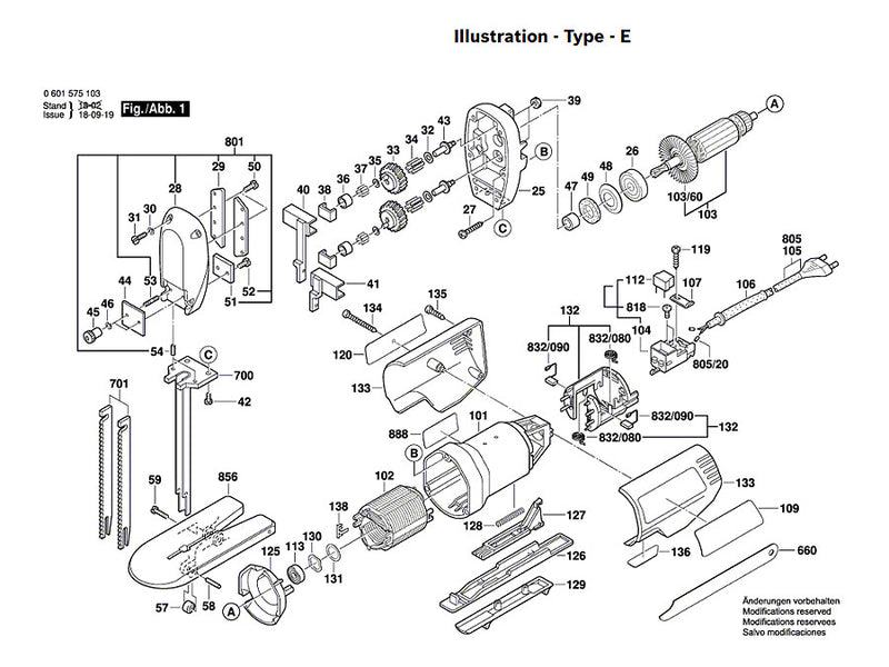 Bosch GSG300 Spare Part Number 38 - Retaining Bracket