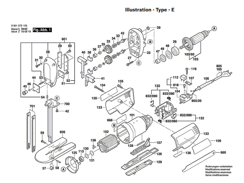 Bosch GSG300 Spare Part Number 54 - Straight Pin
