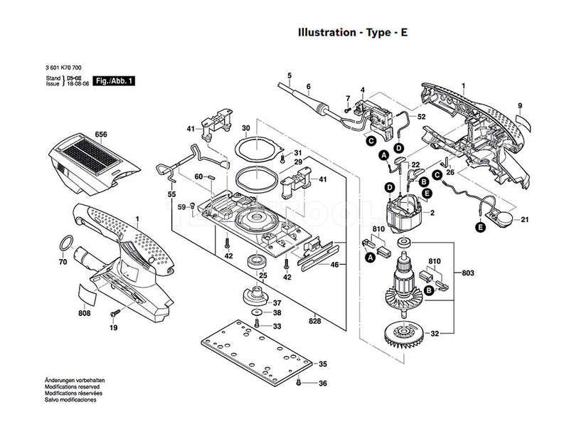 Bosch GSS23AE Spare Part Number 803 - Armature With Fan 230-240V 2609199085