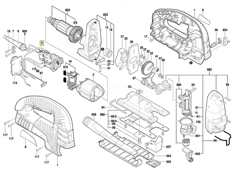 Bosch GST 150 BCE Spare Part Number 4 Switch 2607200669