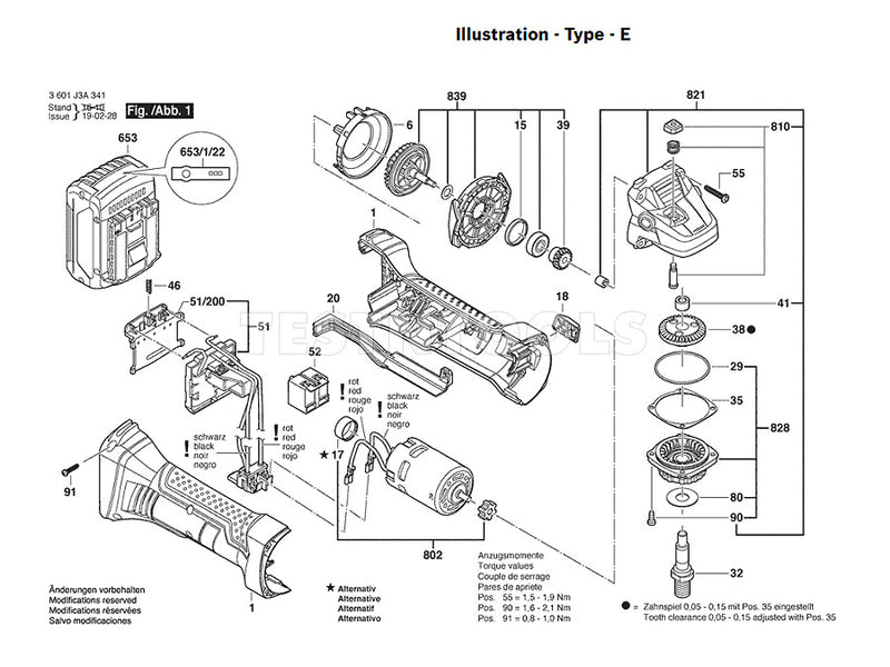 Bosch GWS18-LI Spare Part Number 51 - Electronic Module