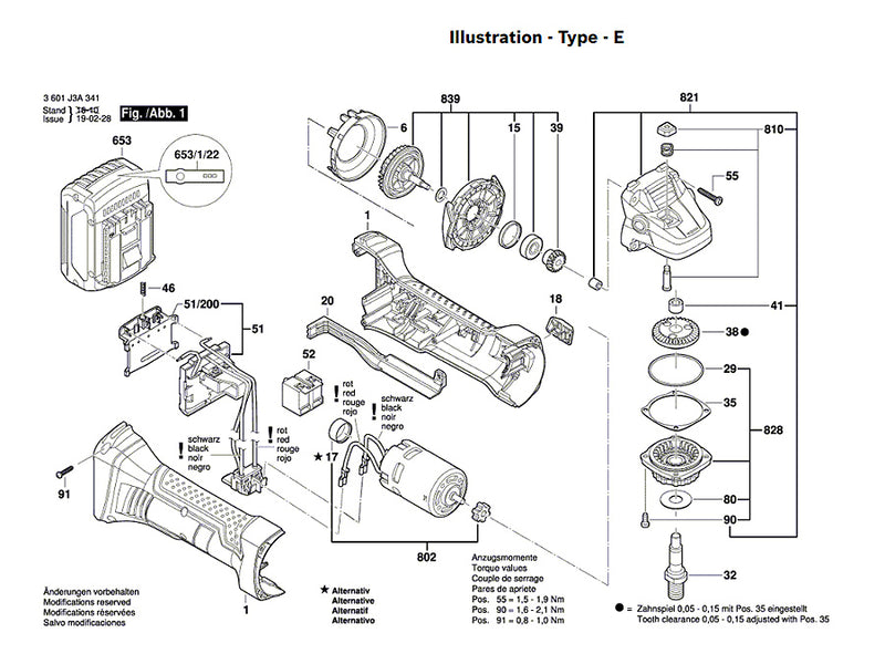 Bosch GWS18V-LI Spare Part Number 52 - On Off Switch