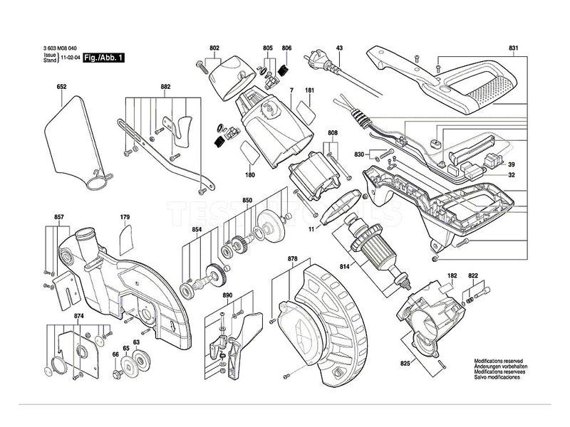 Bosch PCM1800SD Spare Part Number 878 - Lower Guard 1619PA1369