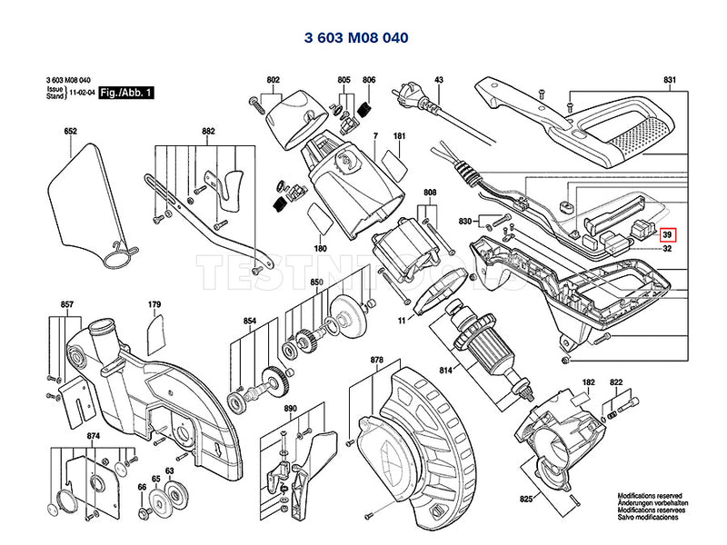 Bosch PCM1800SD Spare Part Number 39 - Transformer