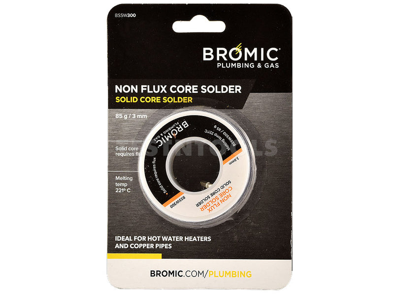 Bromic Solid Core Solder 85g (3oz) 3mm GASA-BSSW300