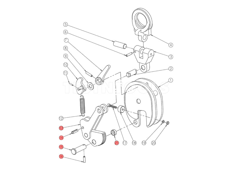 Challenger Jaw Parts Kit - For Universal Clamp 5T CCL115