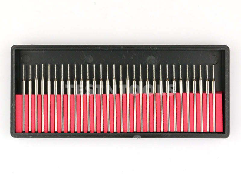 Desic Diamond Carving Burrs 30 Piece 1mm 2.35mm Shank