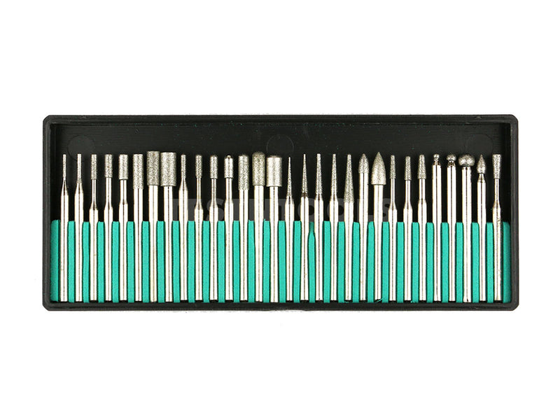 Desic Diamond Carving Burrs 30 Piece Assorted 120G 3.2mm Shank