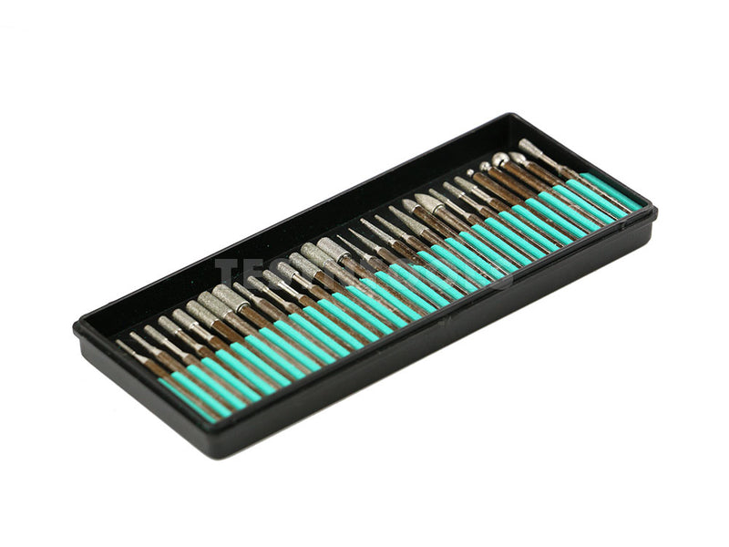 Desic Diamond Carving Burrs 30 Piece Assorted 120G 3.2mm Shank