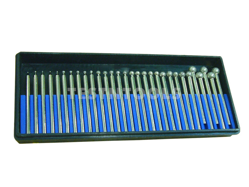 Desic Diamond Carving Burrs 30 Pieces 1-6mm Ball 120G 3.2mm Shank
