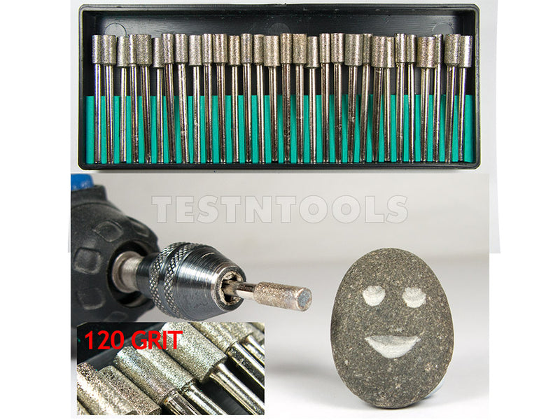 Desic Diamond Carving Burrs 30 Pieces 4-6mm Cylinder