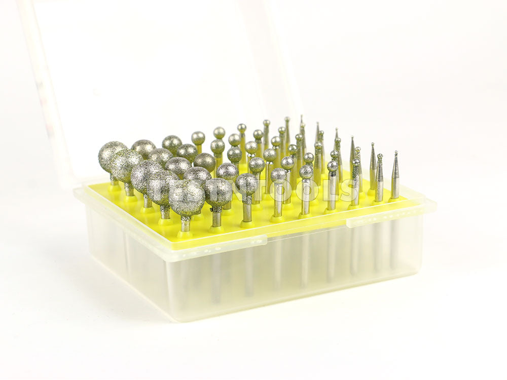Desic Diamond Carving Burrs 50 Pieces 1-13mm Ball 120G — Testntools