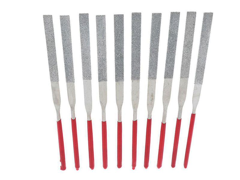 Desic Diamond Coated File Set 10 Piece Flat 160mm x 4mm