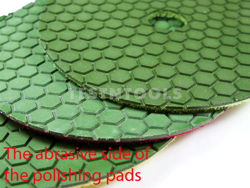 Desic Diamond DRY Polishing Pads 7 Grits And 125mm M14 Backing Pad