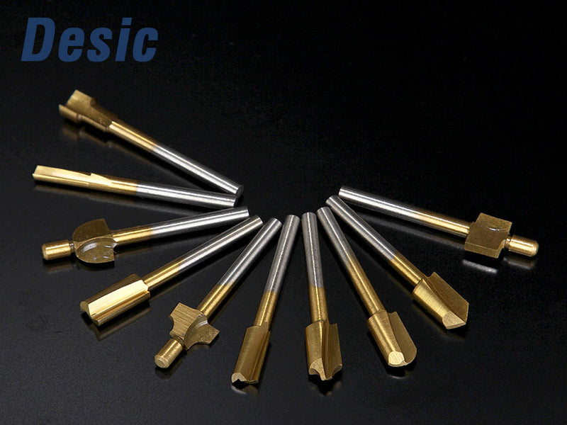 Desic Router Bit Set 10 Piece for Dremel