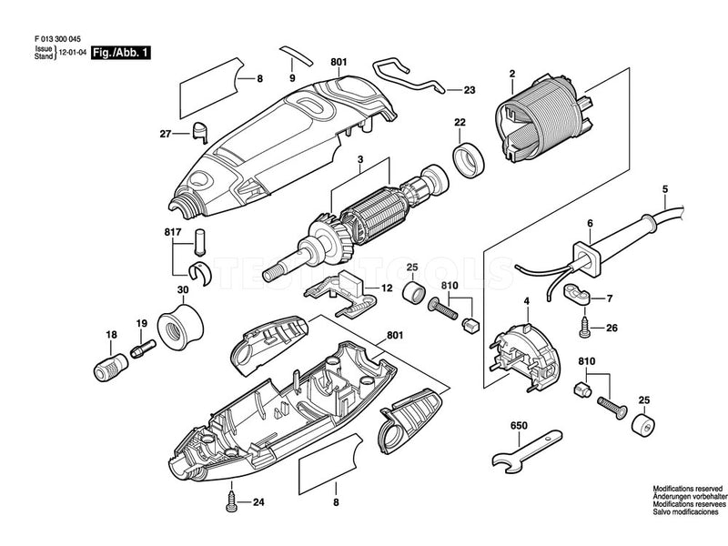 Dremel 300 and 3000 Spare Part - Field Coil 2615298792