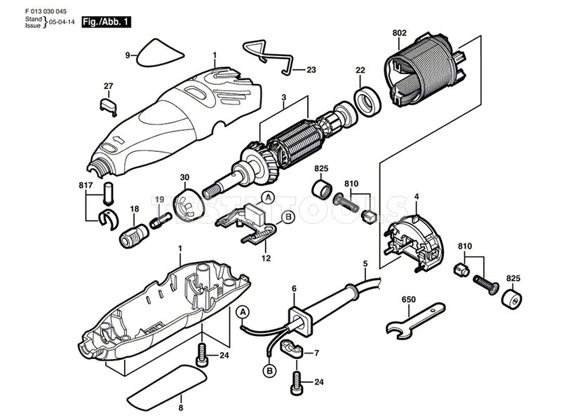 Dremel 300 and 3000 Spare Part - Field Coil 2615298792