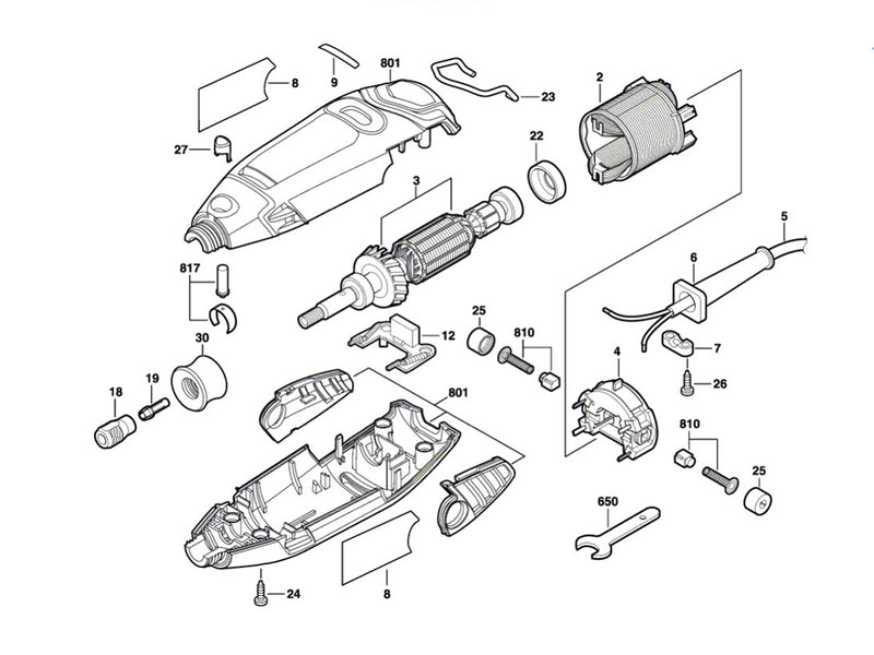 Dremel 3000 Spare Part Number 30 - Nose Cover 2610013854